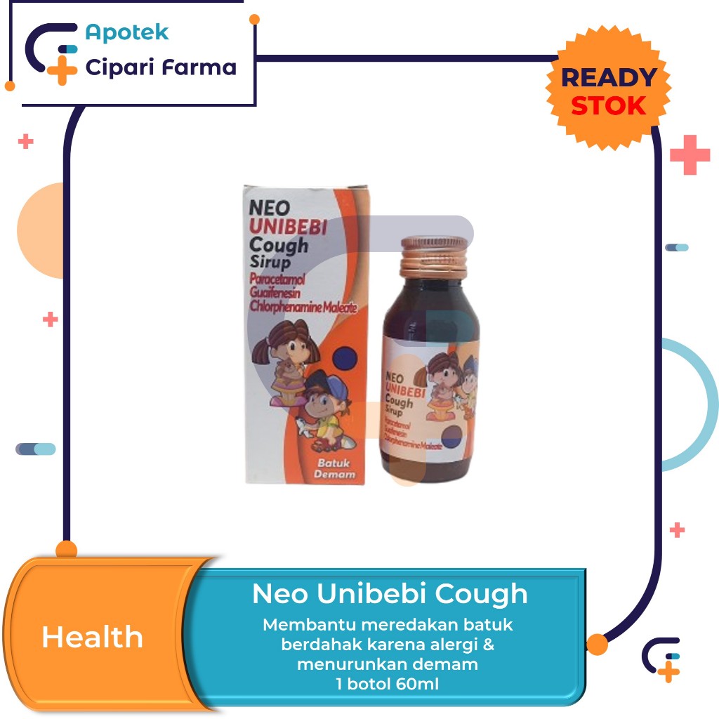 Neo Unibebi Cough Sirup Obat Pereda Demam | Batuk Berdahak | Alergi 60ml
