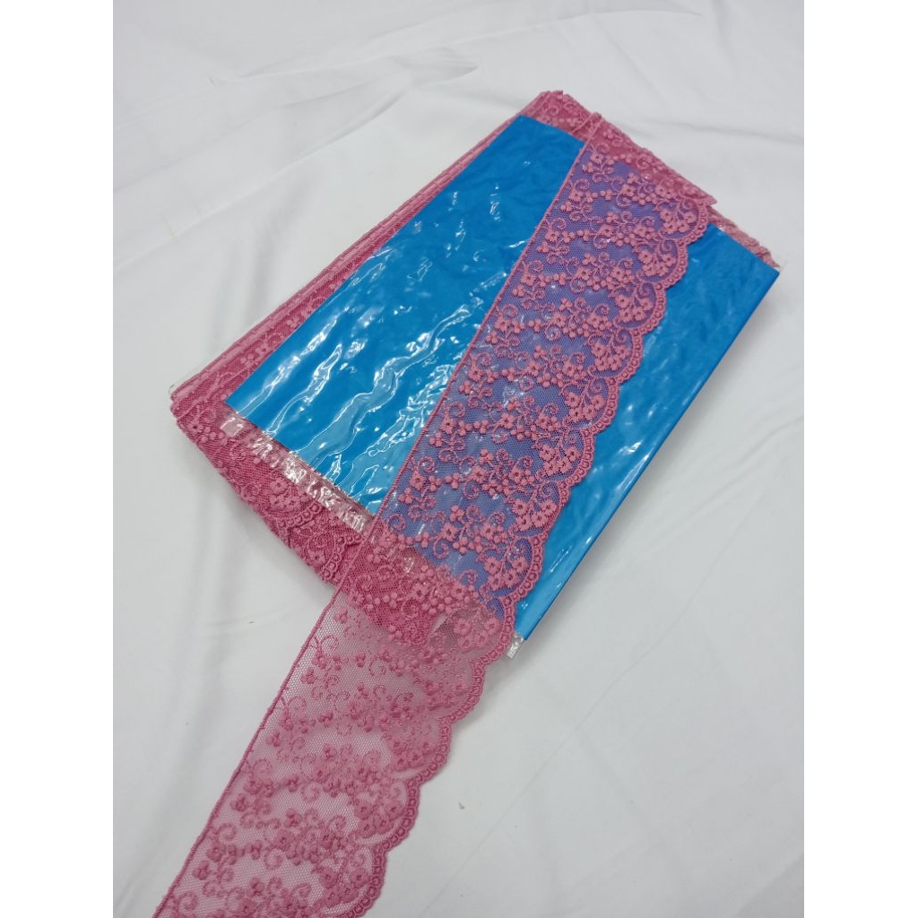 RENDA TILE FULL BORDIR LEBAR 7CM RENDA PINGGIRAN RENDA TILE HARGA PERROLL