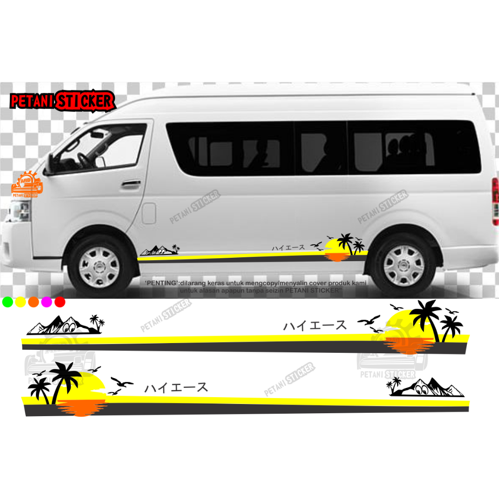 stiker mobil hiace list terbaru terlaris motif terbaru cutting sticker