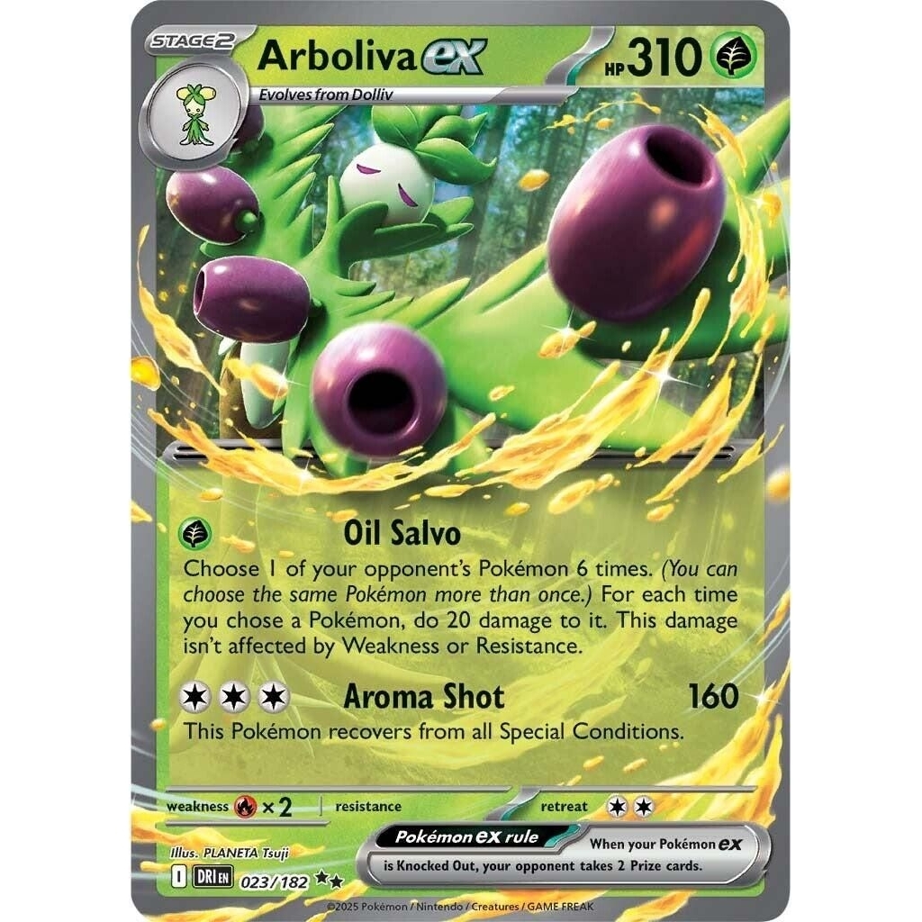 Arboliva Ex 023/182 Destined Rivals DRI English Pokemon TCG Original NM