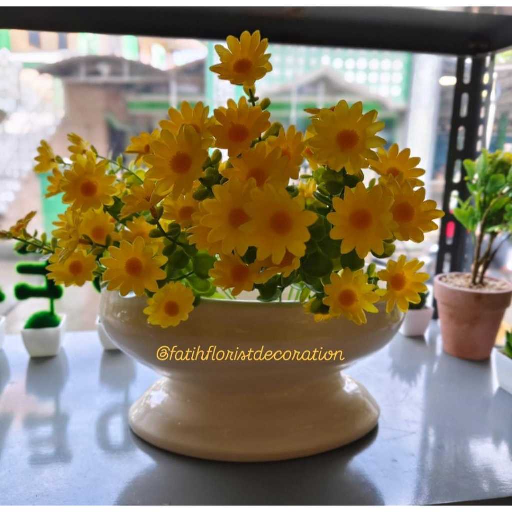 VAS BUNGA KERAMIK MODEL OVAL L COCOK JADI HIASAN RUMAH