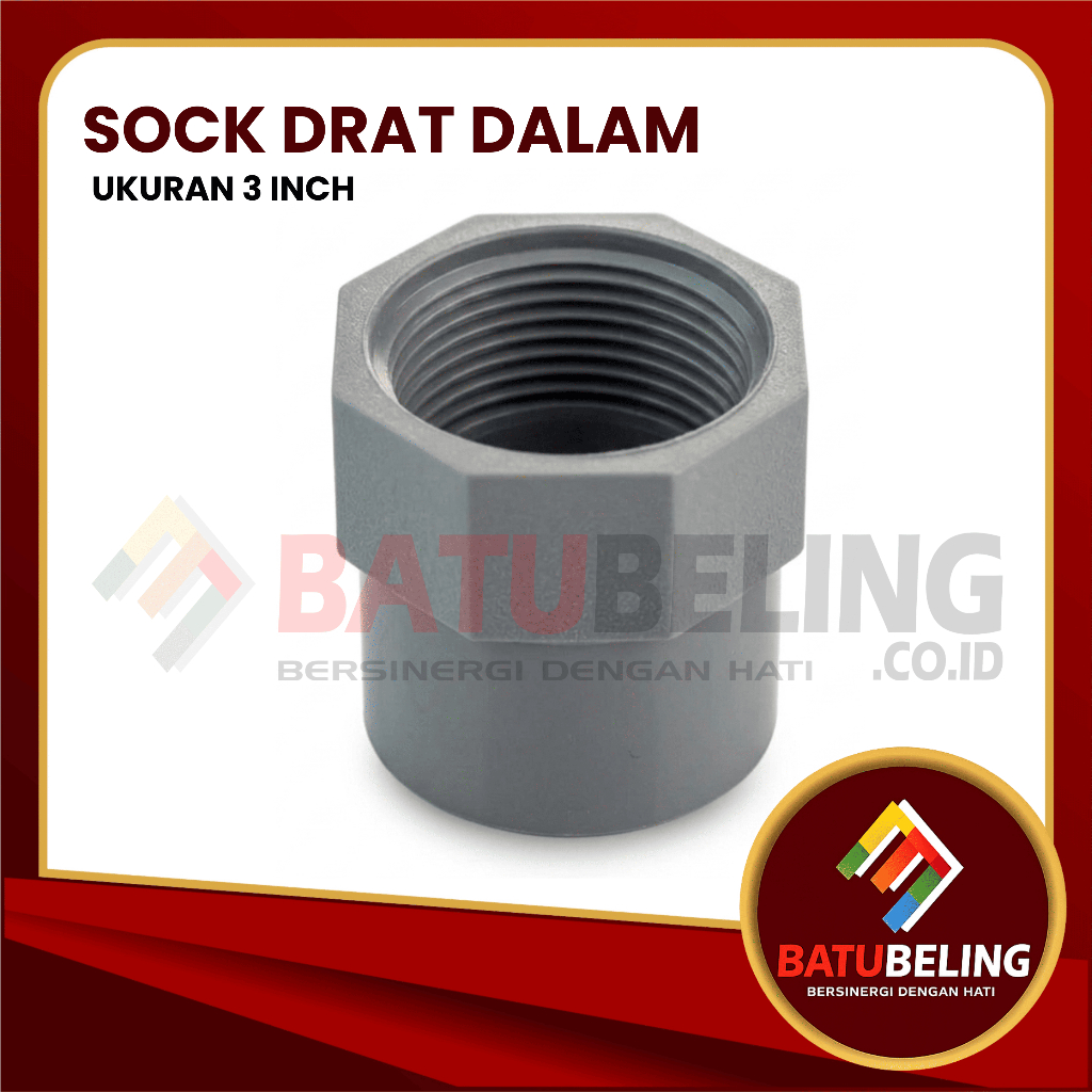 Sock Drat Dalam 3 Inch / Sok Drat Dalam / Sambungan Pipa