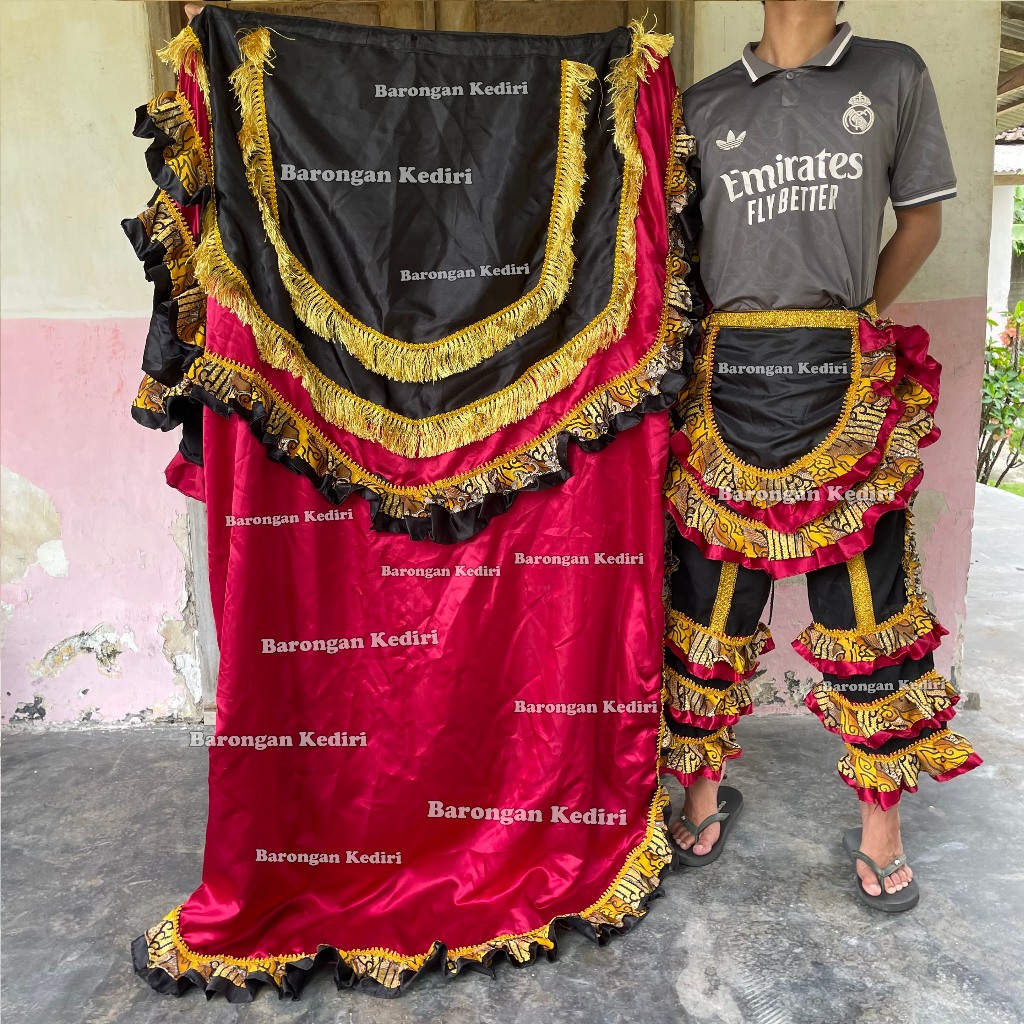 Barongan Kediri Kemul Barongan Batik Pentas Besar Dewasa Dengan Celana Embong