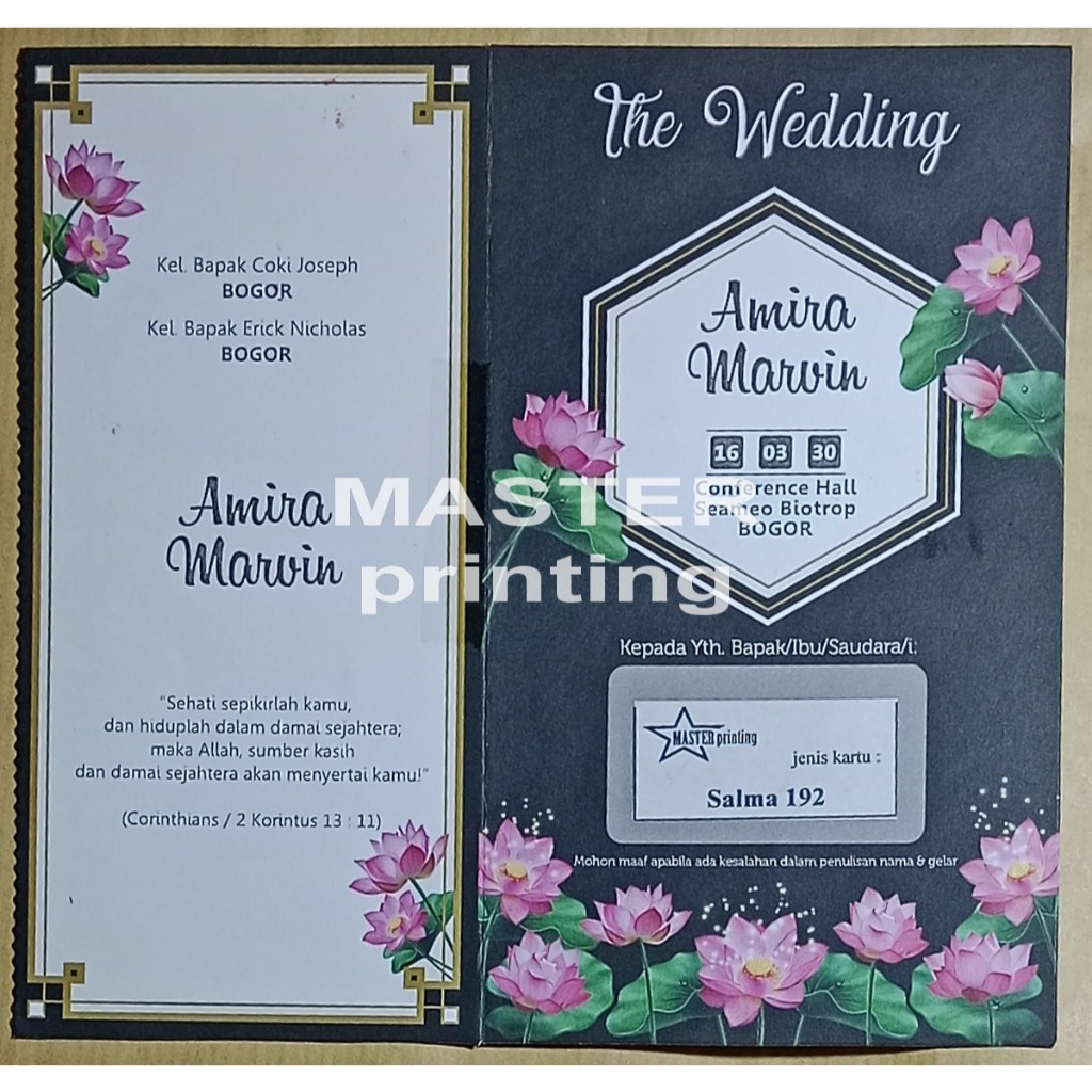 Salma 192 Spesialis cetak undangan Pernikahan & Khitan murah 1000 an