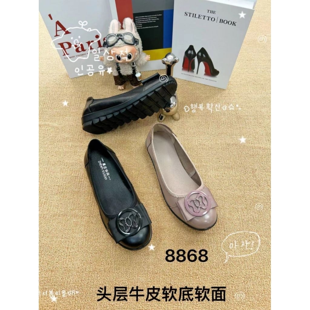 Sepatu Wanita Xiuxian Kulit Asli,kantor,pantofel,kasual import 8868 size 36-40