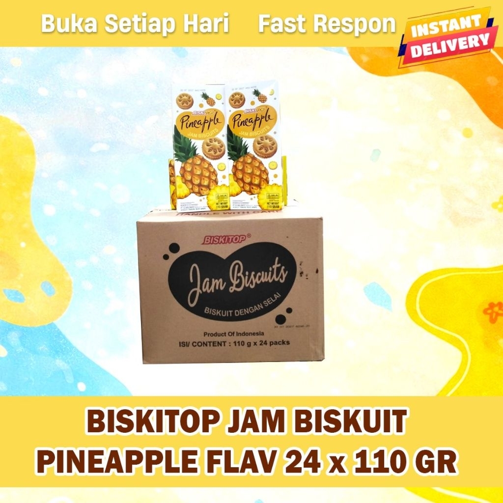 BISKITOP SELAI BUSCUIT (Nanas / strawberry)(24 x 110 gr) 1 karton