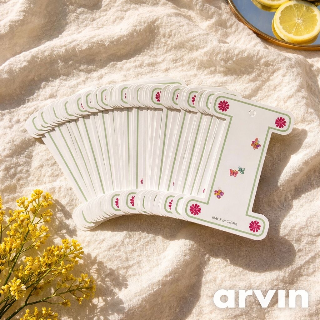 Label Aksesoris Rambut/ Alas Kertas Jepit Rambut/ Hairclip Card/ 100 lembar/ 7x10