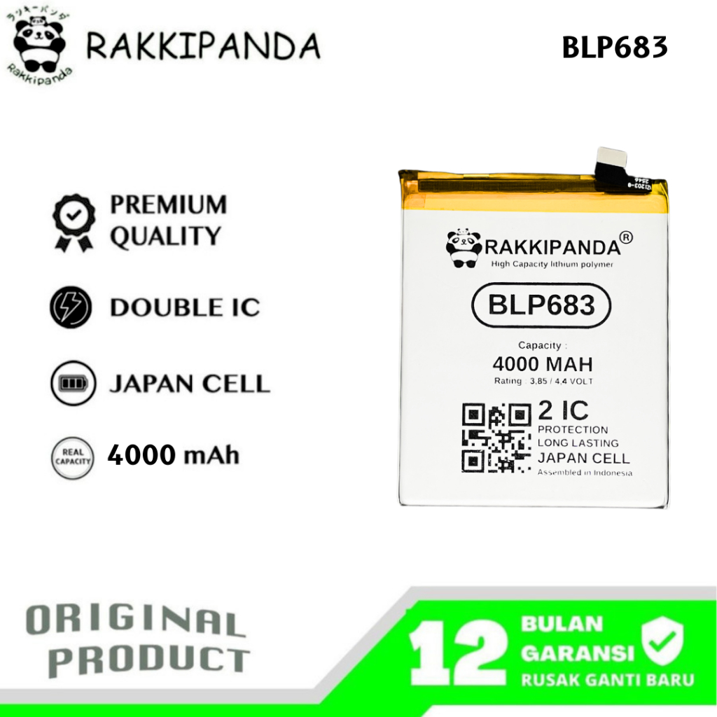 RakkiPanda - BLP683/BLP695/BLP689 A7X / F9 / F9 Pro / Realme 2 Pro / Realme U1 Batre Batrai Baterai