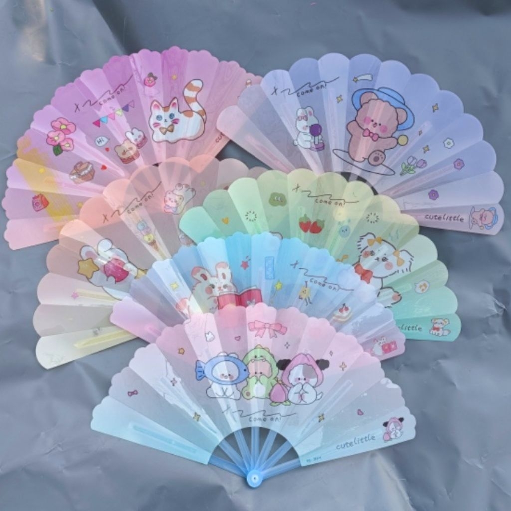 KIPAS LIPAT / KIPAS LIPAT PLASTIK / KIPAS LIPAT KARAKTER SANRIO / KIPAS LIPAT 6 TANGKAI / KIPAS SOUV