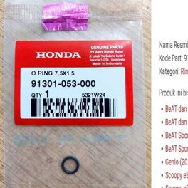 Oring AS Pully Beat ESP Genio Spacy FI Scoopy FI K16G Vario 110 Esp 91301-053-000