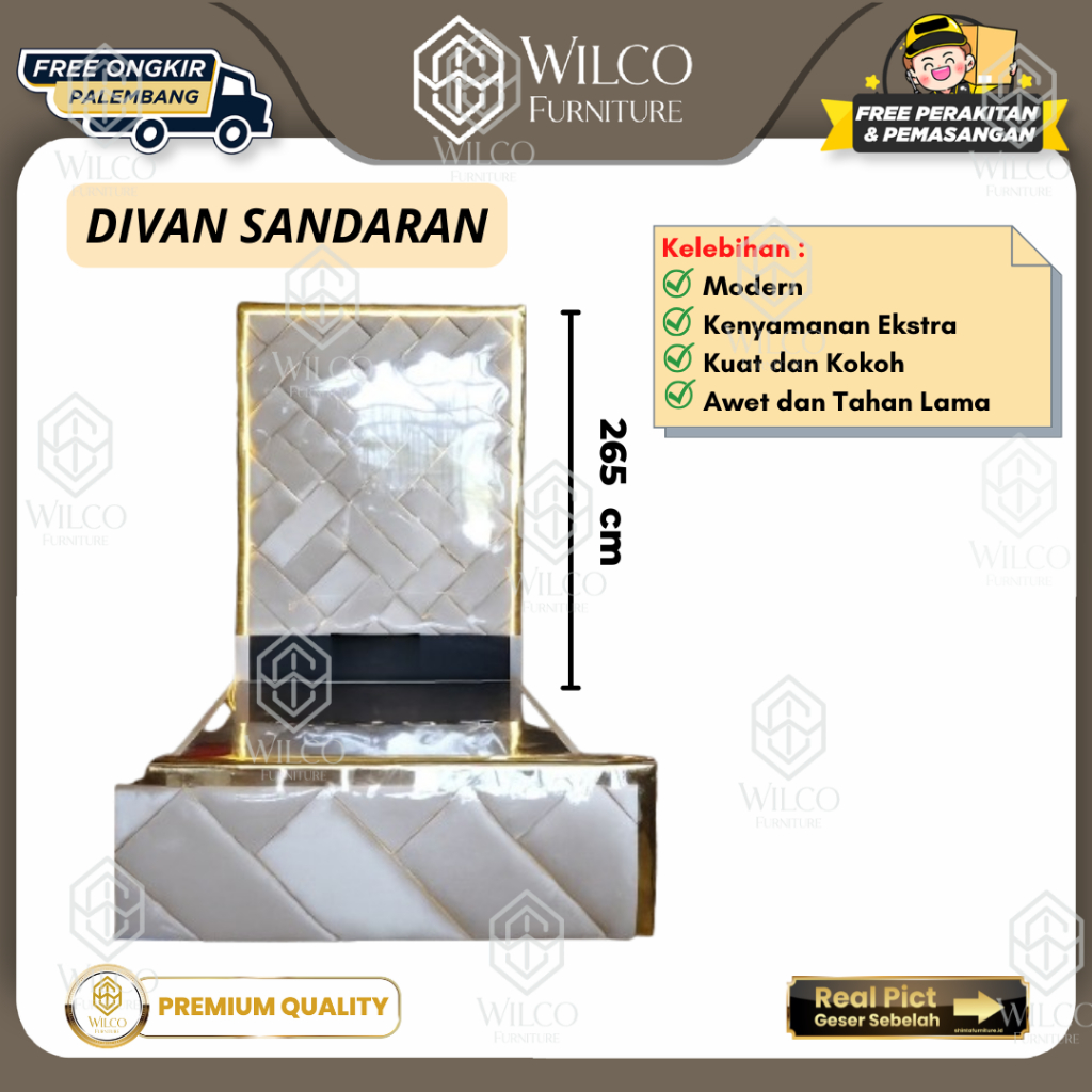 Divan Sandaran Custom Mewah | Divan Sandaran Tinggi 265 cm