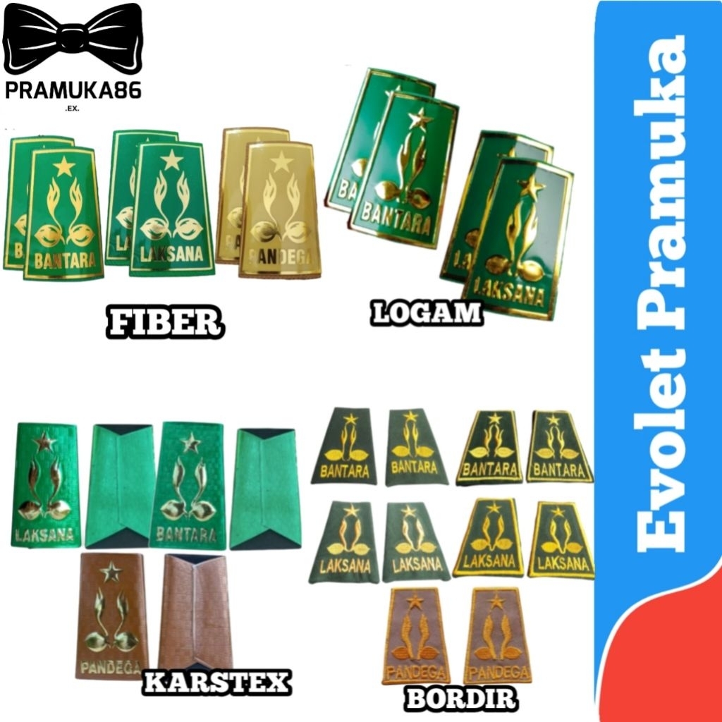 Sepasang Evolet Tku Pramuka Bantara Laksana Pandega / Evolet Bantara / Evolet Laksana / Evolet Pande