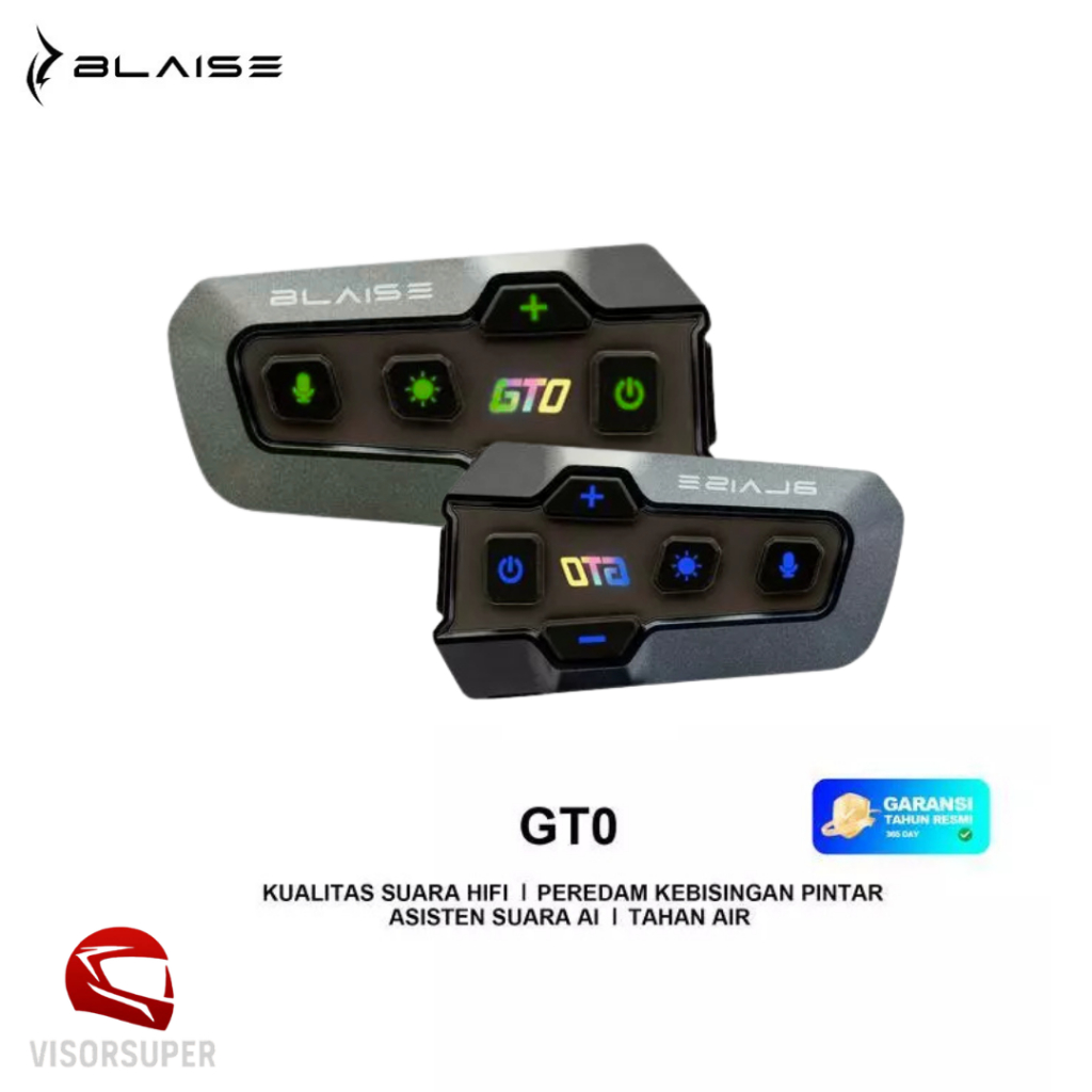 BLAISE GT0 Headset Helm Bluetooth Headset Mic Hard Mic dan Soft Mic Headset Bluetooth Helm Motor
