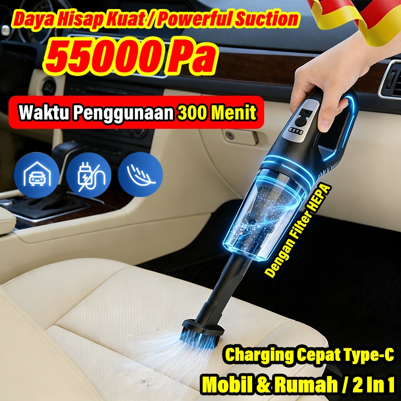 Vacuum Mobil Portable Wireless 12V - Penyedot Debu Mobil Vakum Mobil Penyedot Debu Vacuum Hisap Kuat