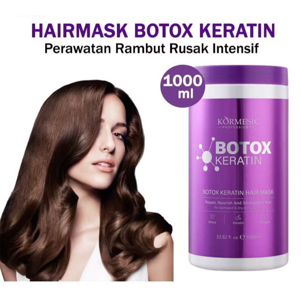 Kormesic Botox Keratin Hair Mask / Masker Rambut Botox Perawatan Rambut Intensif 1kg