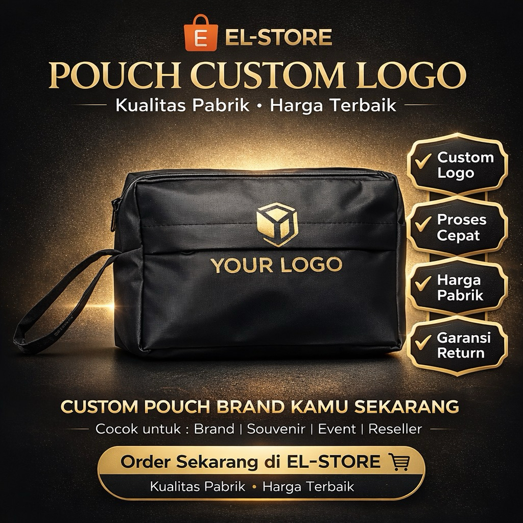 Handbag Custom Satuan Premium Unisex Waterproof | Clutch Keren Pria Wanita, Pouch Elegan & Stylish