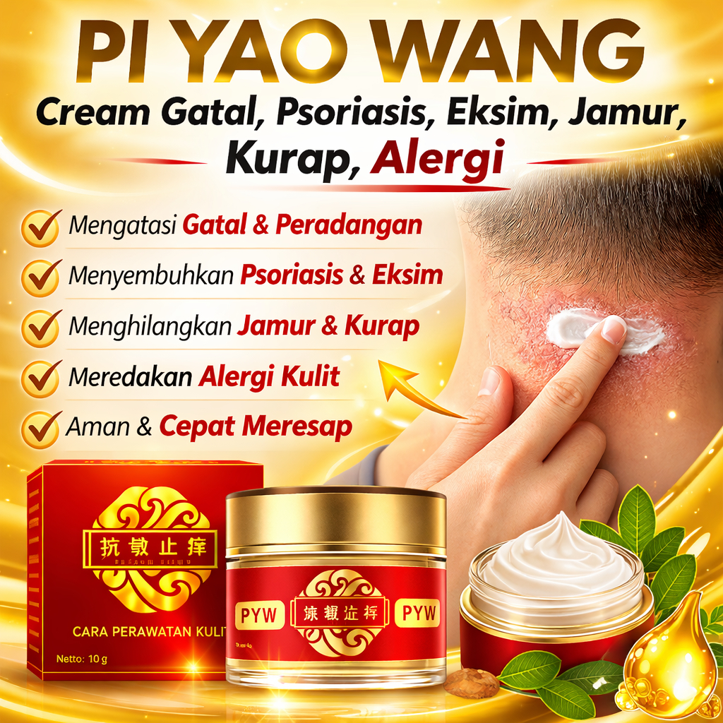 PIYAOWANG Salep Gatal Sengkangan Ampuh Obat Eksim Alergi Jamur Panu Kadas Kudis Kurap Scabies Cina