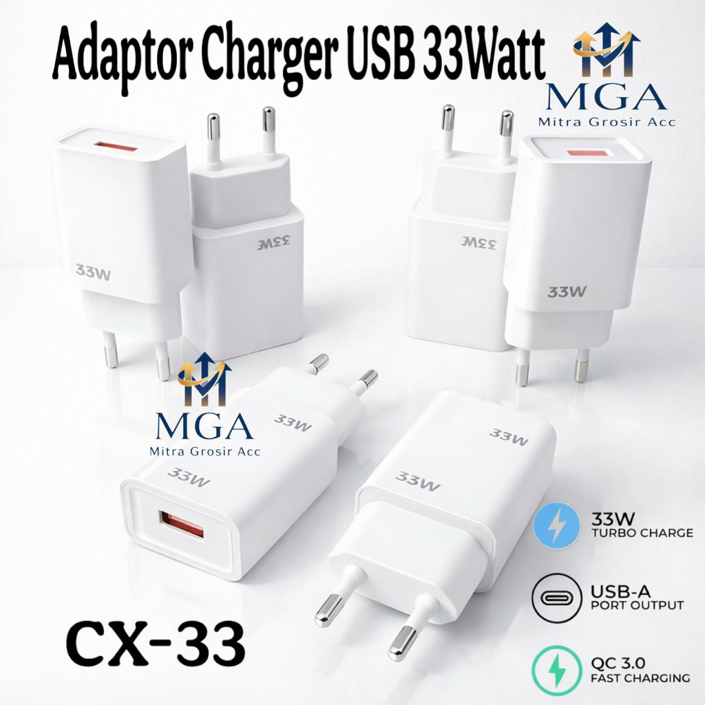 Adaptor 33W Vibox CX-33 Batok Casan Kompatibel Semua HP Android IP Cam Cctv