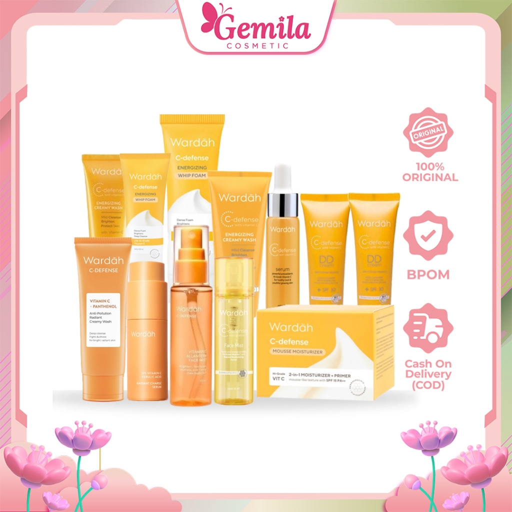 WARDAH C-Defense All Series - Creamy Wash - Serum - DD Cream - Face Mist