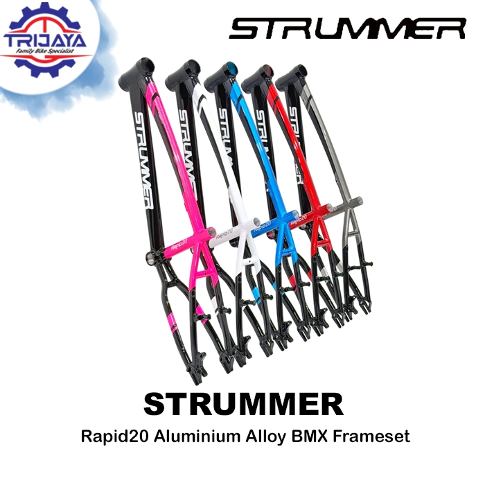Strummer Frame Rapid 20 / Fork BRX-5 Aluminium Alloy BMX roda 20" Tanpa Pivot