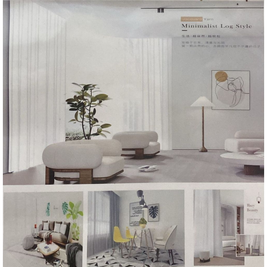 Kain Tirai Sheer Zurich Home Sheer III White | Kain Tirai Jendela Polyester