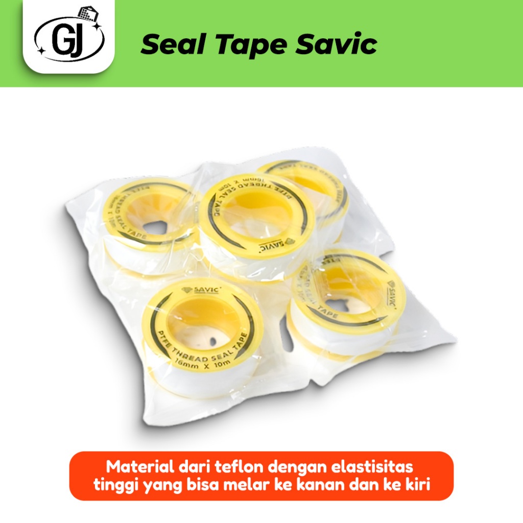 Savic Seal Tape Kran Air Solatip Pipa Paralon Anti Bocor
