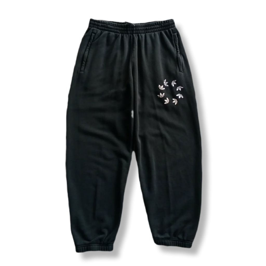 AD1DONG SHATTERED TREFOIL BLACK JOGGER PANTS | CELANA PANJANG | CLWM