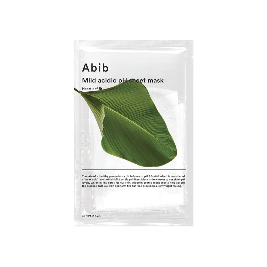 Abib Mild Acidic pH Sheet Mask Heartleaf Fit Kulit Sensitif
