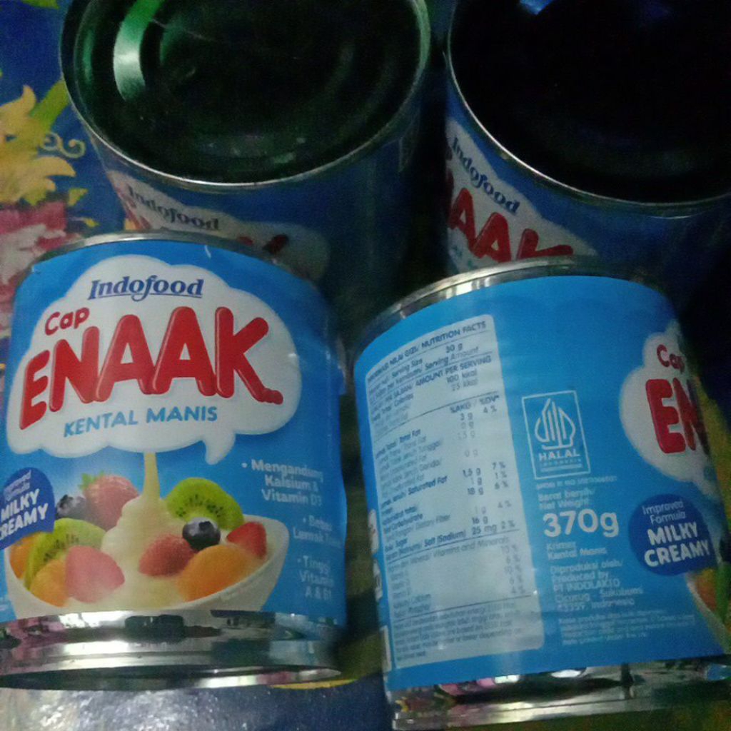 Susu kental manis cap ENAAK kaleng putih