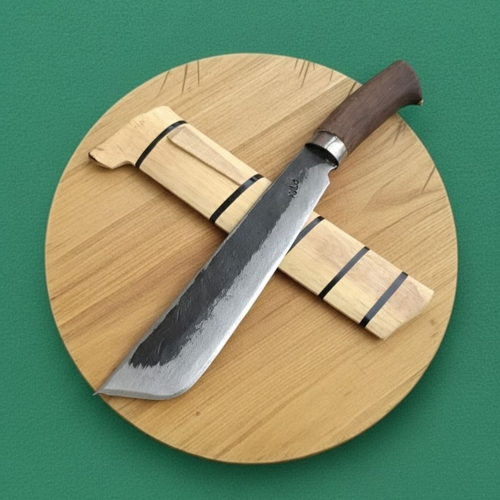 Bedog Asli Baja Untuk Tebang Kayu, Bambu, Cacah Daging & Tulang