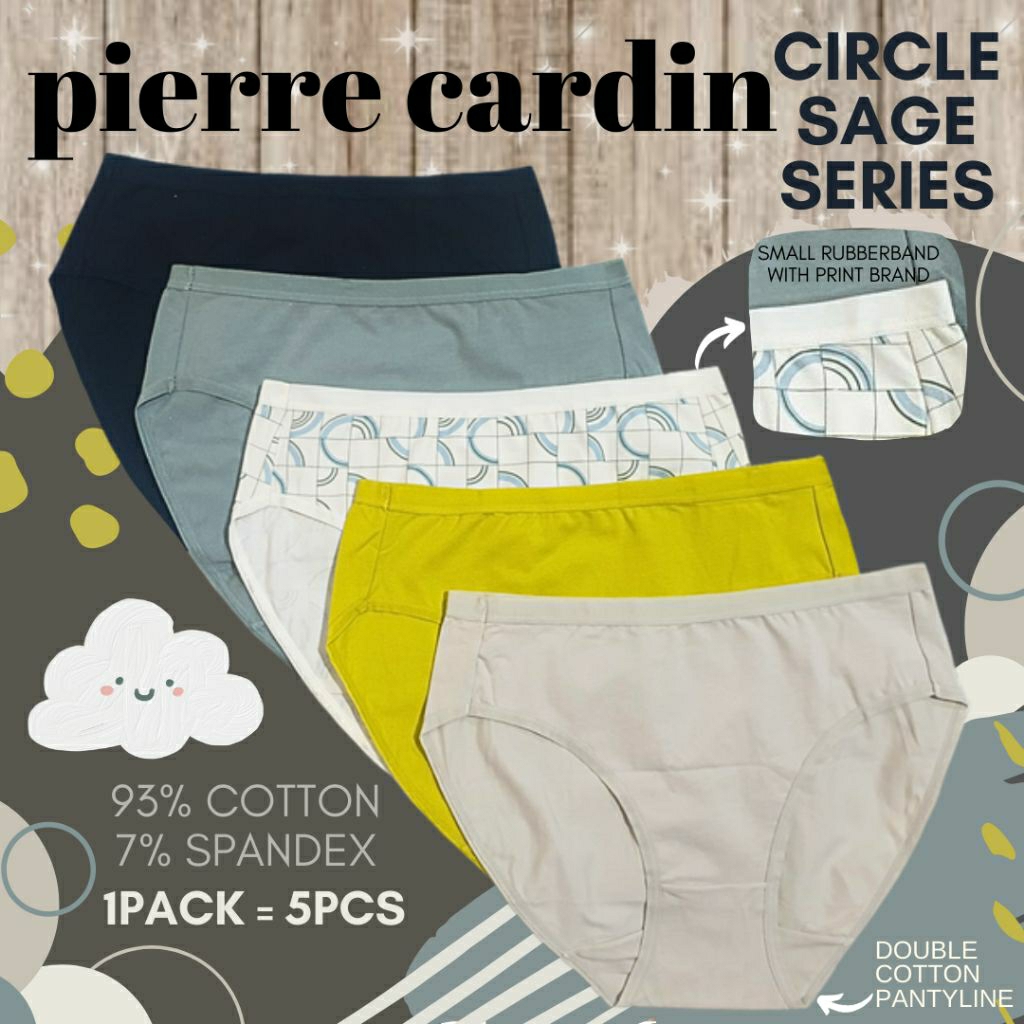 pierre cardin circle sage cotton panty pack/celana dalam wanita branded katun murah