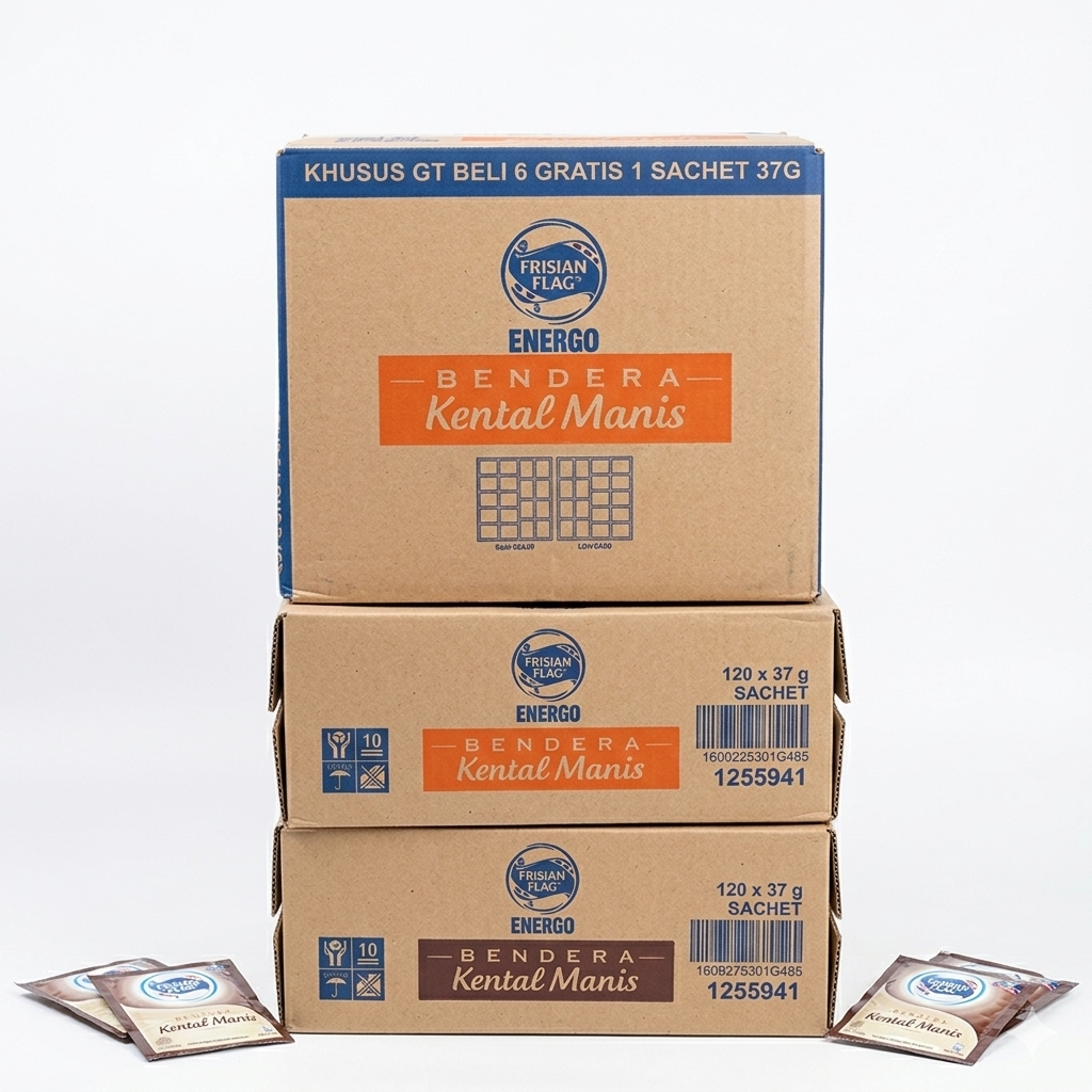 SUSU FRISIAN FLAG SACHET 1 DUS BONUS 1 PCS PERENTENG