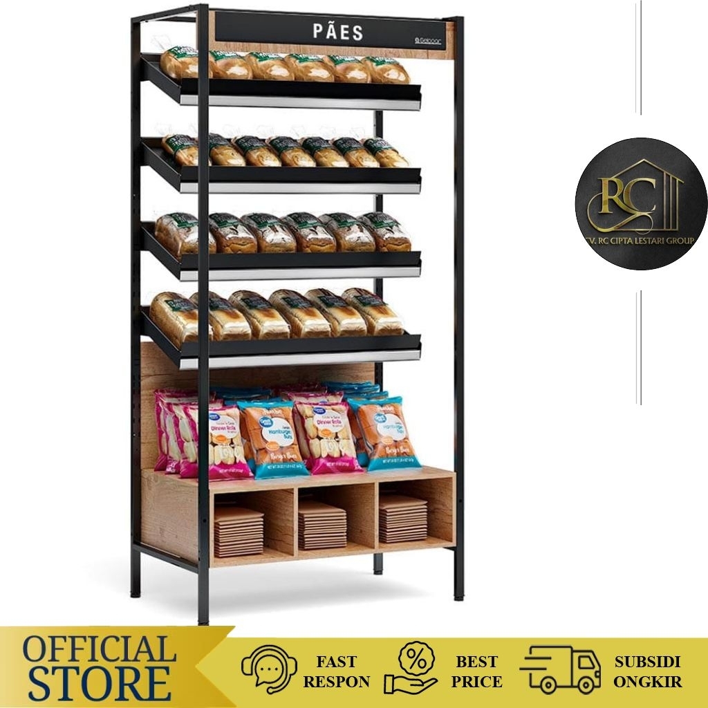Rak Display Toko Roti | Rak Untuk Roti