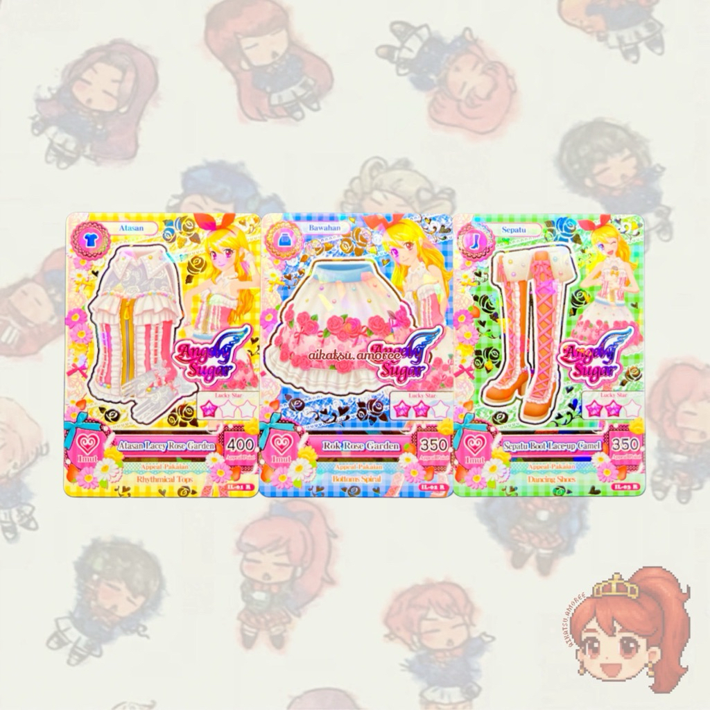 Aikatsu IPL BETA Ver Card Angely Sugar Rose Garden set Ichigo Hoshimiya