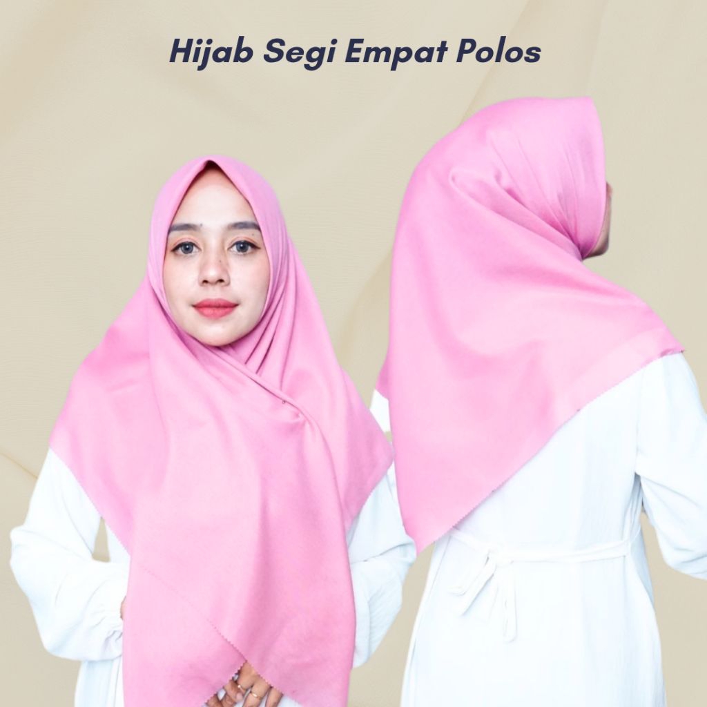 Helviana Hijab Segi Empat Polos | Hijab Polos | Hijab Segi Empat