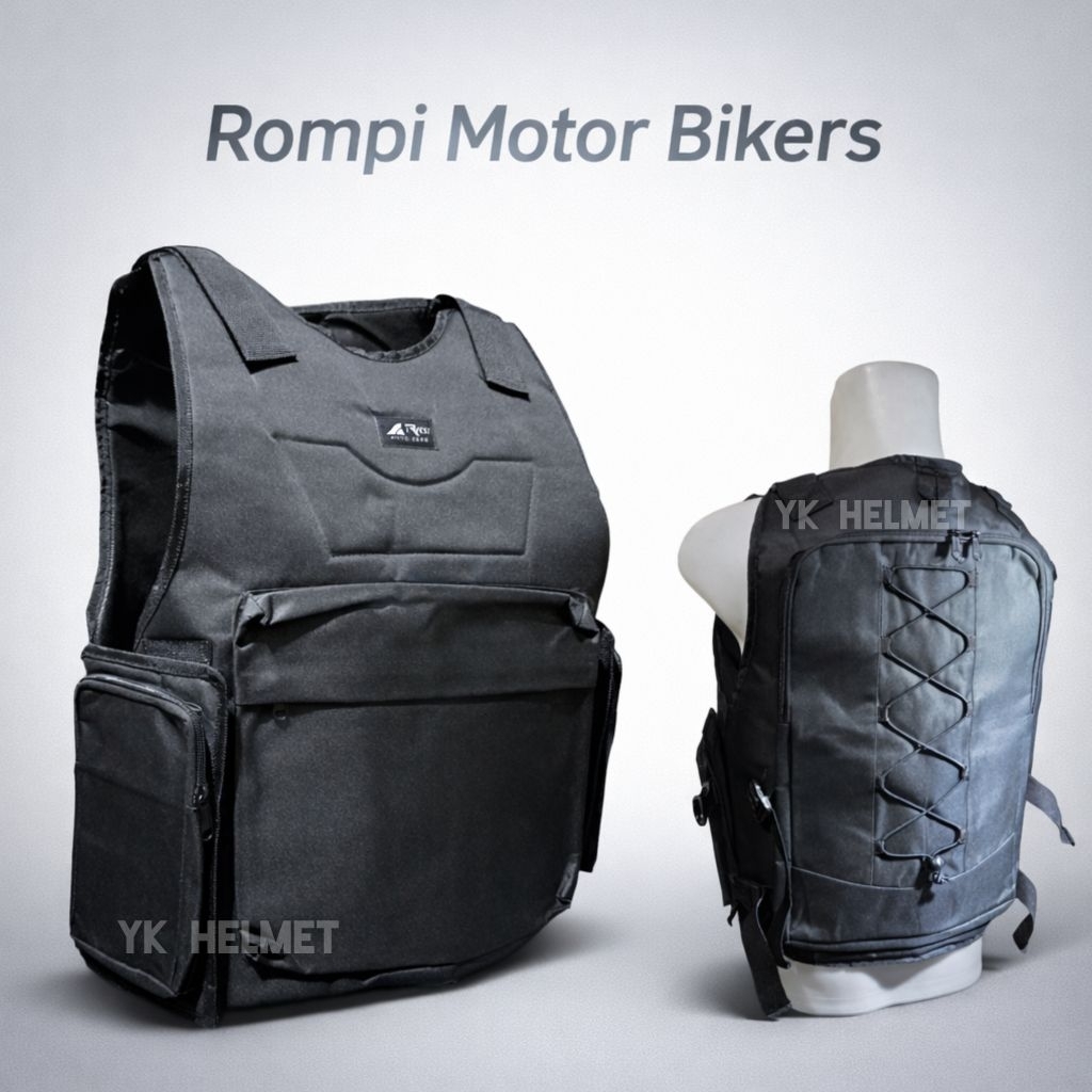 ROMPI MOTOR BIKERS Double Rompi Motor Bikers Tactical Multifungsi / Rompi touring – Banyak Kantong, 