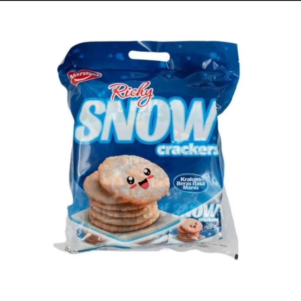 Naraya Richy Snow Rice Crackers Krakers Beras Halal 2x96gr