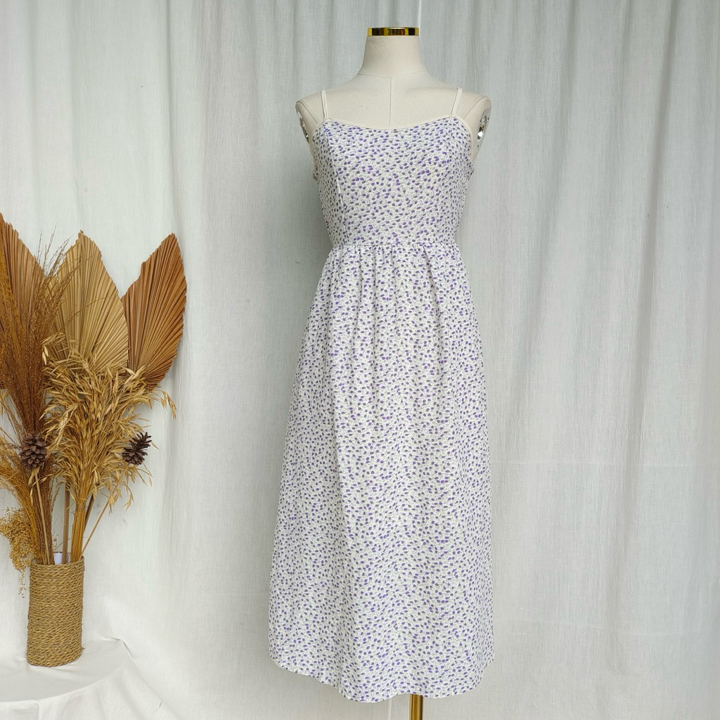 Sifon Dress Motif Bunga Kecil