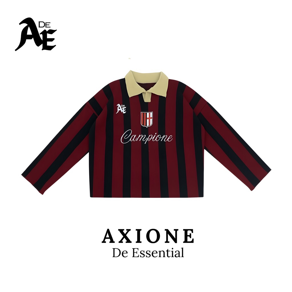 Axione Jersey Knit- Red Milan Edition Boxy Fit , Axione De Essential