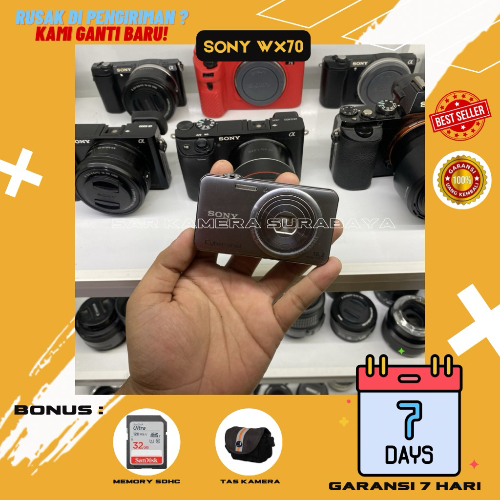 Kamera digital camdig pocket sony WX70 touchscreen terlaris