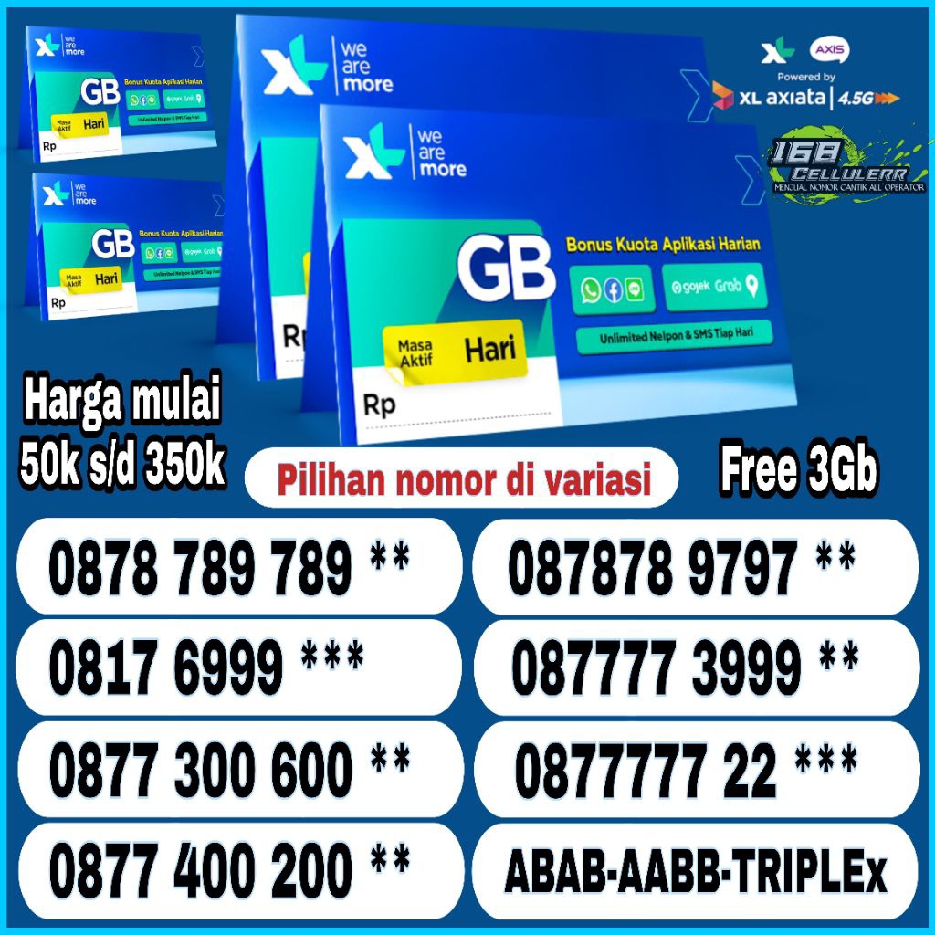 nomor cantik XL axiata panca 77777