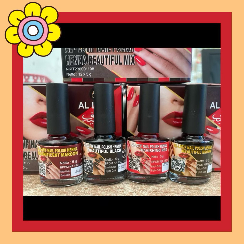 AL LATIF NAIL POLISH HENNA ORIGINAL BPOM KUTEK AL-LATIF