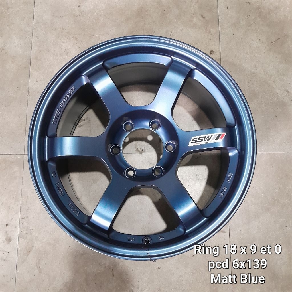 VELG TE37 SSW RING 18 LEBAR 9 ET 0 MATT BLUE