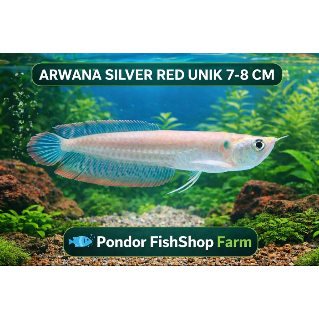 Arwana Silver Red 7–8 cm Unik Bawaan Lahir | Corak Langka & Menarik | Size Mini Koleksi
