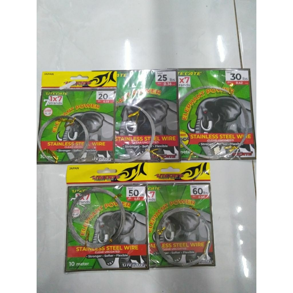 UTECATE SELING KAWAT PANCING SENAR NEKLIN LEADER STAINLESS STEEL WIRE