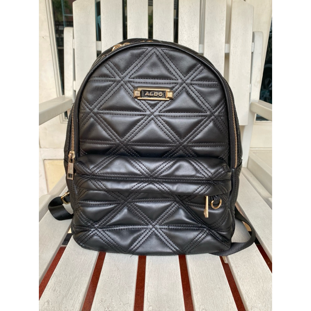 (preloved) tas ransel bakpack wanita dewasa black aldo original brand