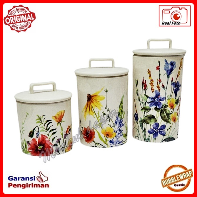 Toples Lebaran Toples Plastik Set 3 Toples Toples Kedap Udara Elegan Anti Pecah