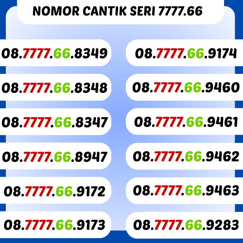 NOMOR CANTIK XL SERI 777.66