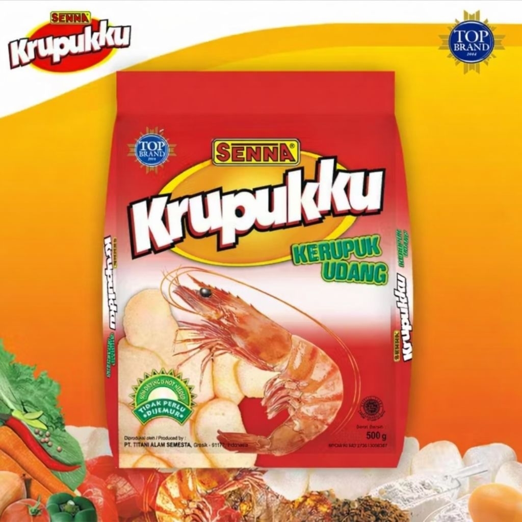 SENNA Kerupukku, kerupuk udang merek SENNA 500gr