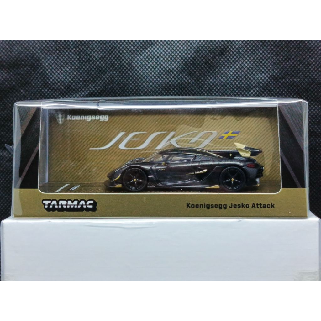 Tarmac Koenigsegg Jesko Attack Black Carbon Fiber Hong kong Toy Car Salon 2025 Special Edition (SEGE